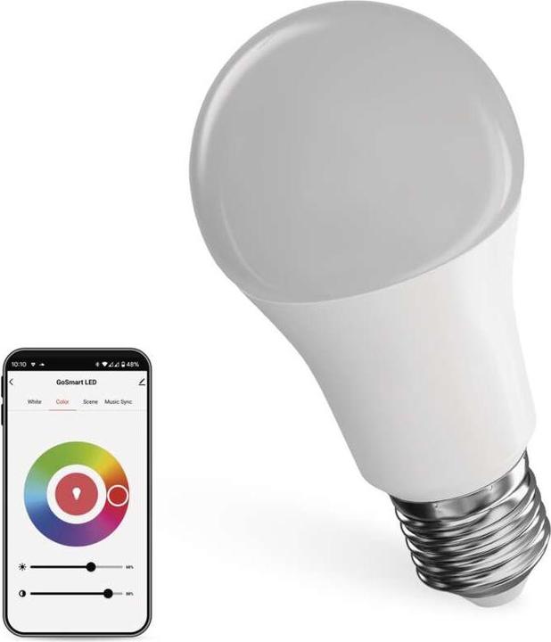 Produktbild Emos LED Lampe GoSmart A60 / E27 / 11 W (75 W) / 1 050 lm / RGB / dimmbar / Zigbee (E27, 11 W, 1050 lm, 1 x, F)