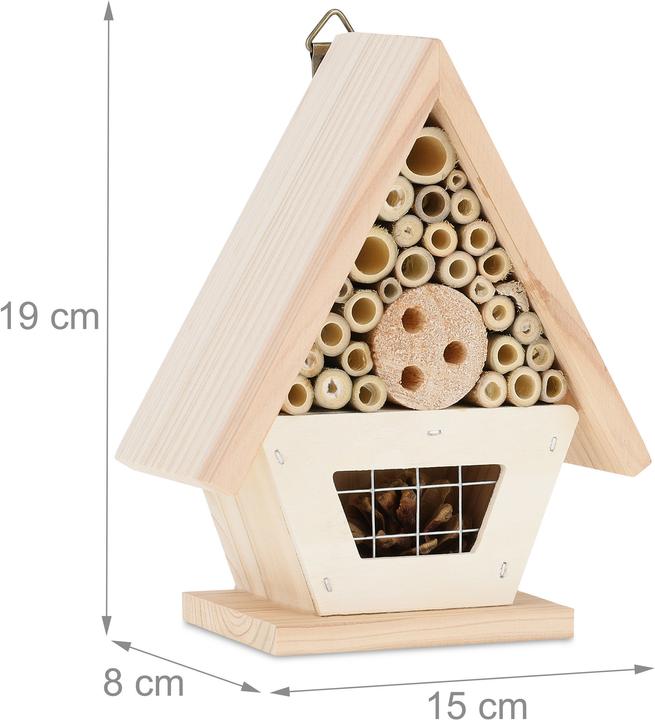 Immagine prodotto Relaxdays Hotel per insetti (Api, Vespe scavatrice, Coccinelle)