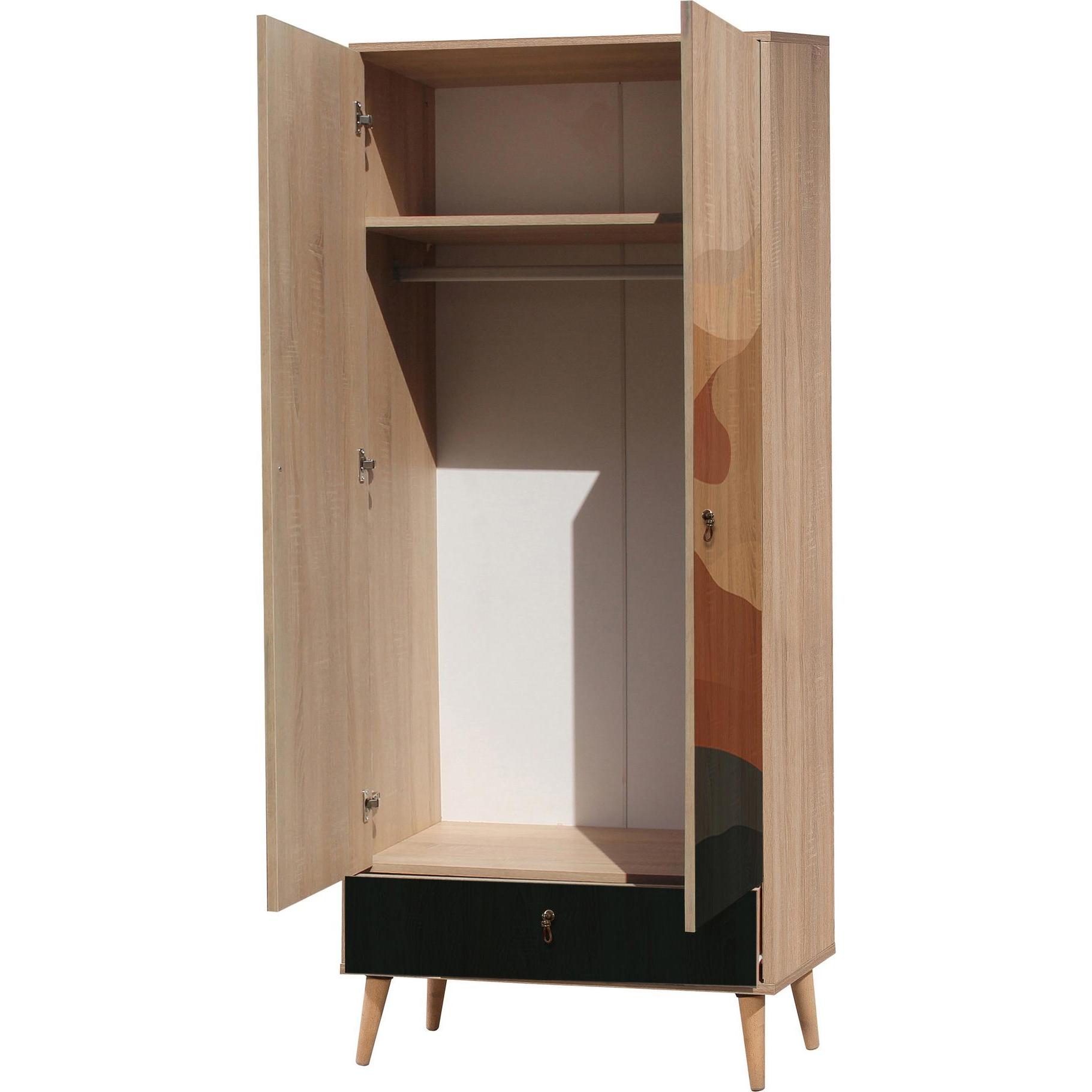 Thumbnail - Hanah Home, Kleiderschrank, Luciano (80 x 45 x 190 cm)