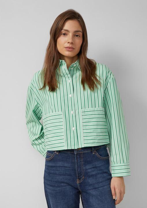 Immagine prodotto s.Oliver Bluse Verkürzte Popeline-Bluse im Relaxed Fit (34)