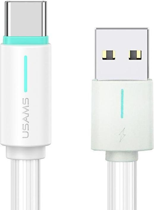 Produktbild Usams Kabel USB-C 3A YU Series 1m USB-C/USB-C biały/white SJ732USB02 (US-SJ732 ) (1 m, USB 3.2 Gen 1, 18 W)