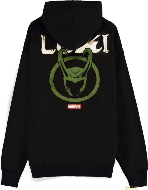 Image du produit Loki Logo Badge Hommes Zipper Hoodie (XL)