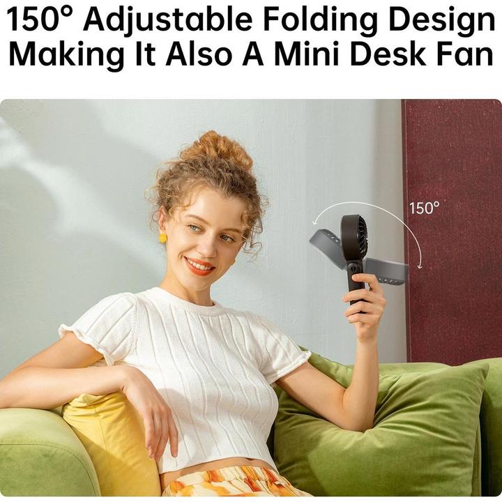 Actual product image Jisulife Mini wentylator Handheld Fan Life7 3600mAh przenośny wiatraczek USB - czarny
