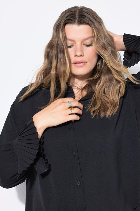 Immagine prodotto Studio Untold Hemdbluse, oversized, Krepp, Plissee-Manschetten (60)