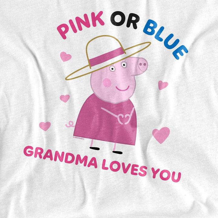 Produktbild Peppa Pig Pink Or Blue Grandma Pig Loves You TShirt (XXL)
