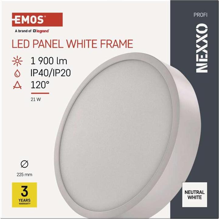 Produktbild Emos LED-Anbauleuchte NEXXO, rund, weiss, 21W, neutralweiss (1900 lm)