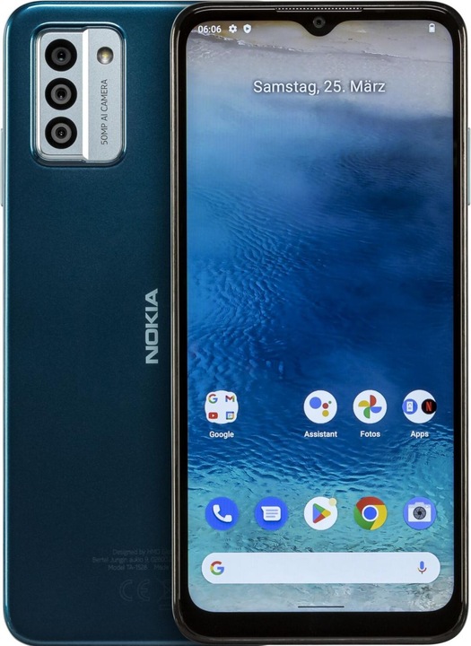 Produktbild Nokia G22 (64 GB, Lagoon Blue, 6.50", Dual SIM, 50 Mpx, 4G)