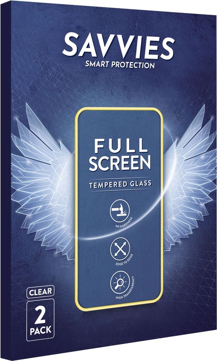 Produktbild Savvies Full-Screen Displayschutz Panzerglas Schutzglas (2 Stück, Xiaomi Redmi Note 11S)