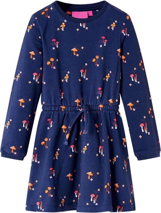 Produktbild vidaXL Kinderkleid Marineblau 104,Material: 92 % Baumwolle. 8 (104)