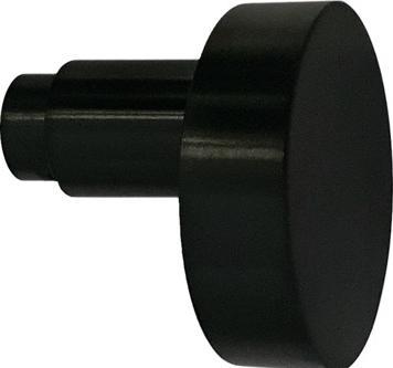Actual product image Nickal Flackknopf gekröpft black o. Rosette M12 (Door handle)