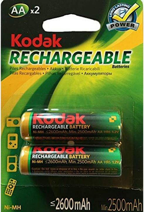 Image du produit Kodak rechargeable Ni-MH AA battery 2600 mAh 2 pack - Pile - Mignon (AA) (2 pcs, AA, 2600 mAh)