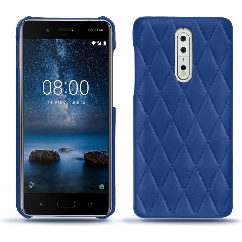 Thumbnail - Noreve Lederschutzhülle (Nokia 8), Smartphone Hülle, Blau
