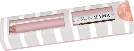 Immagine prodotto Biro premium - La migliore mamma del mondo - di Schreibkram Manufaktur (Nero, Oro rosa)