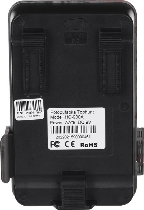 Actual product image Tophunt PHOTOPUŁAPKA CAMERA LEŚNA HC900A 2.7K 36MPX 44xIR LED BLACK