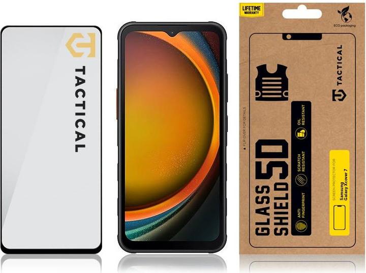Actual product image Tactical Glass Shield 5D for Samsung Galaxy Xcover 7 Black (1 pcs., Samsung Galaxy Xcover 7)