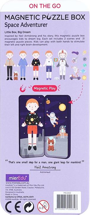 Actual product image mierEdu Magnetic game Box Dress Up - Astronaut to dress up I Promotes motor skills and imagination I Ideal (31 pieces)