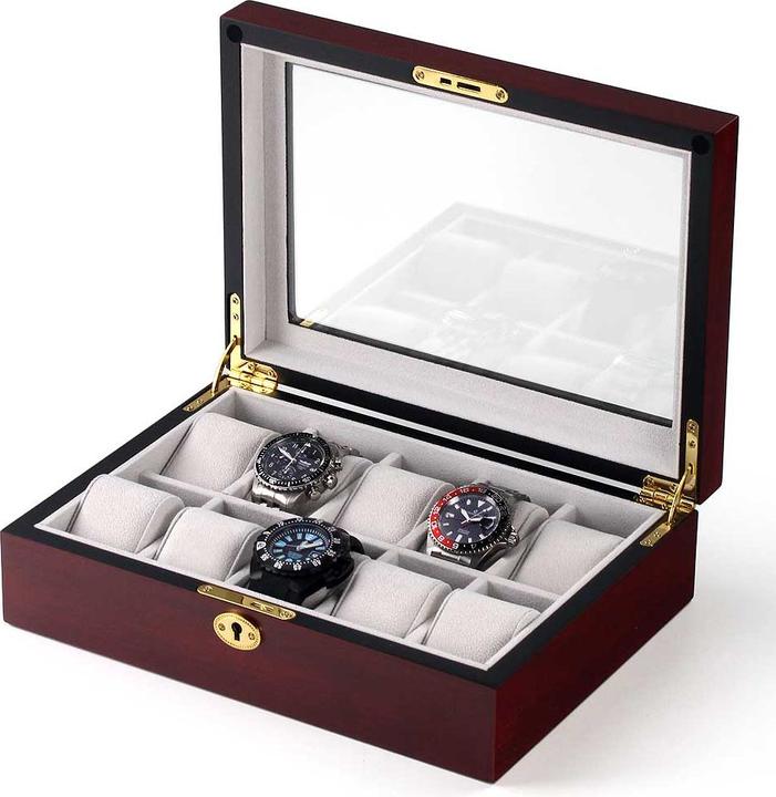 Rothenschild Uhrenbox RS-1087-10C für 10 Uhren cherry