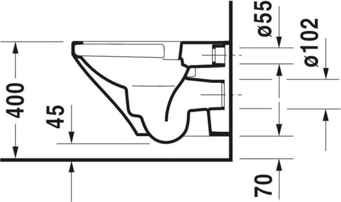 Actual product image Duravit Wall-hung WC DuraStyle low-lying white 2551090000