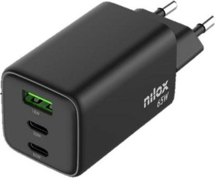 Image du produit Nilox NXGANUSBC65 Wall Charger Black - Brand EAN: 8431775035652 (65 W, 3 ports)