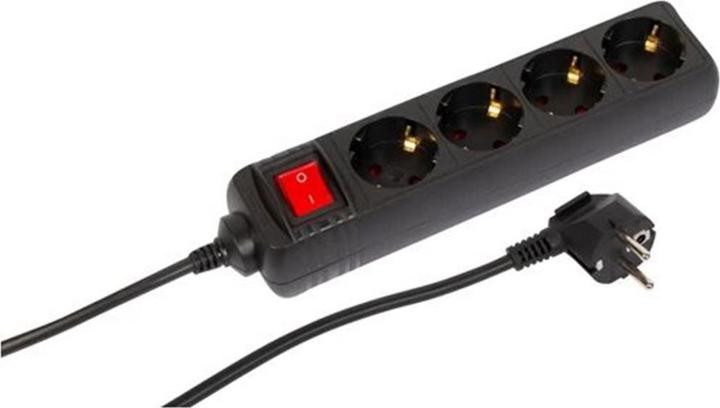 Produktbild MicroConnect 4-way Schuko Socket on/off (4x, CEE 7/3, 3 m)
