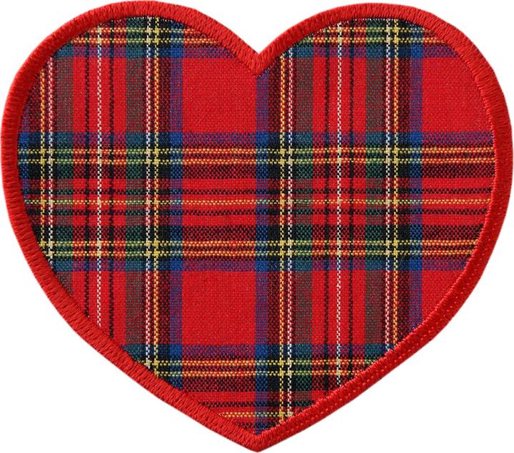Actual product image Mono Quick Heart patch chequered (2 pcs., 9.50 x 7.50 cm)