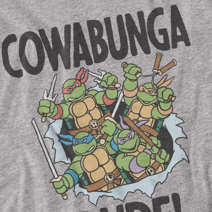 Actual product image Teenage Mutant NT Unisex Adult Cowabunga Dude T-Shirt (L)