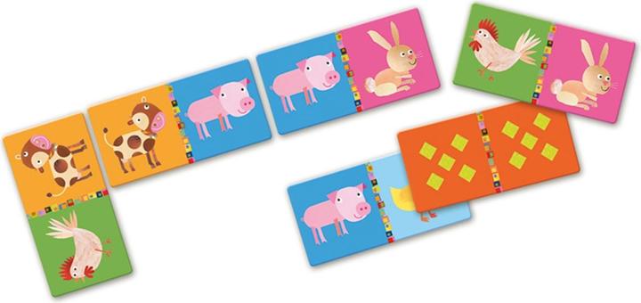 Actual product image Djeco Educational game Domino Farm (German, French, Italian, English)