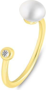 Immagine prodotto Brilio Argento - Delicato anello placcato oro con perla vera RI103Y - Circuito: 55 mm (55)