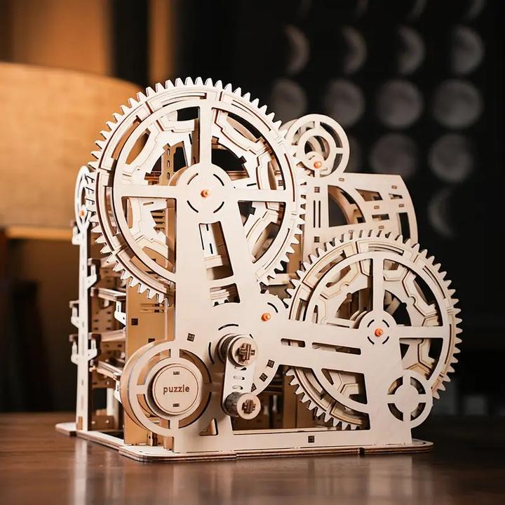 Produktbild The Toy Company 3D Holz Kugelbahn, Murmelbahn Puzzle aus Holz, batteriebetrieben