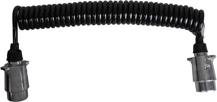 ProPlus Câble spiralé avec 2x fiches 7 pôles métal sous blister (4.50 m)