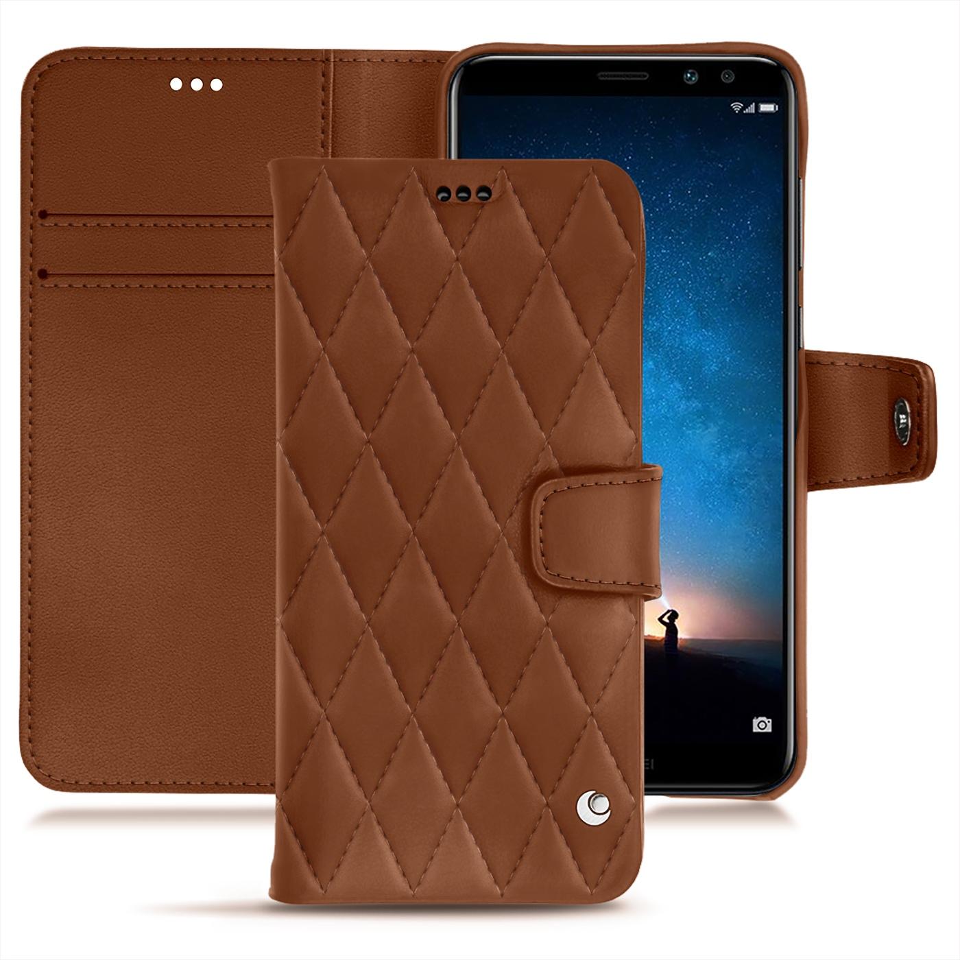 Thumbnail - Noreve Lederschutzhülle Wallet (Huawei Mate 10 Lite), Smartphone Hülle, Braun
