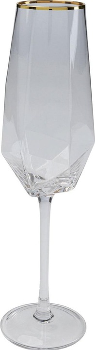 Immagine prodotto Kare Design Bicchiere da champagne con bordo in oro e diamanti (36 cl, 1 Occhiali, Bicchieri da champagne)