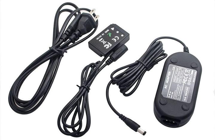 Actual product image Caruba Canon LP E17 (DR E18) Dummy Battery +AC E6 Power Adapter (US Standard) (Camera battery power adapter)