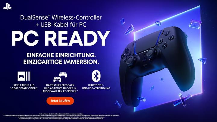 Produktbild Sony DualSense Wireless-Controller – Midnight Black + USB-Kabel für PC (Mac, PC, PS5)