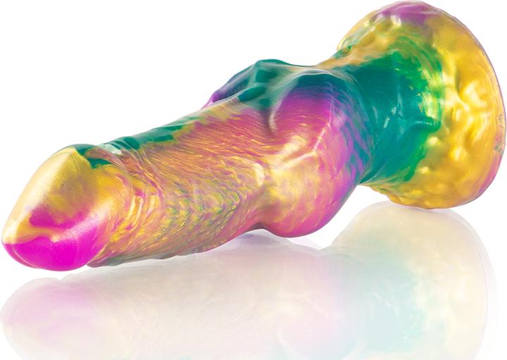 Actual product image Epic Iris Dildo With Rainbow Coloured Testicles Of Pleasure