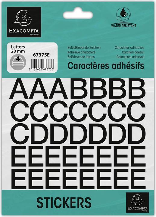 Etichetta energetica Exacompta Lettere autoadesive