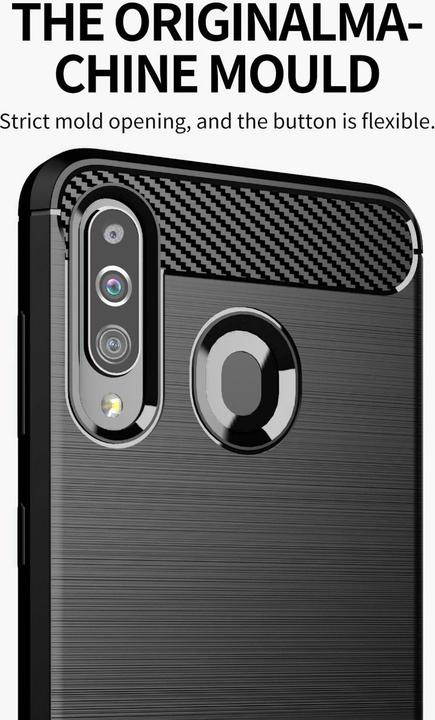 Actual product image Cadorabo TPU Ultra Slim carbon stainless steel Combi Cover (Samsung Galaxy A20s)