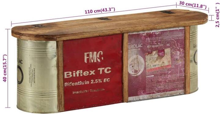 Image du produit vidaXL Sitzbank mit Stauraum (30 cm)