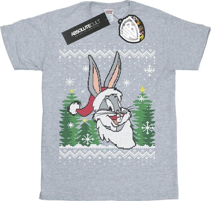 Produktbild Looney Tunes Bugs Bunny Christmas Fair Isle TShirt Jungen (128)