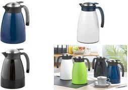 Esmeyer Isolierkanne GLACE, 1,5 Liter, schwarz doppelwandiger Edelstahl, unzerbrechlich, praktische (1.50 l)