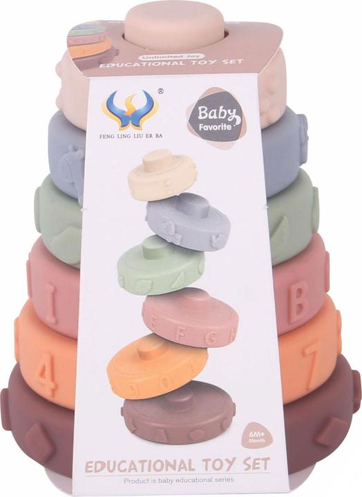 Actual product image Baby stacking tower pastel