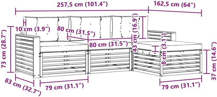 Produktbild vidaXL Outdoor-Sofa