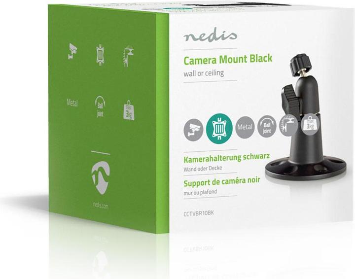 Actual product image Nedis Camera mount | tilt angle: 90 ° | max. weight: 3 kg | steel | black (Mounting kit)
