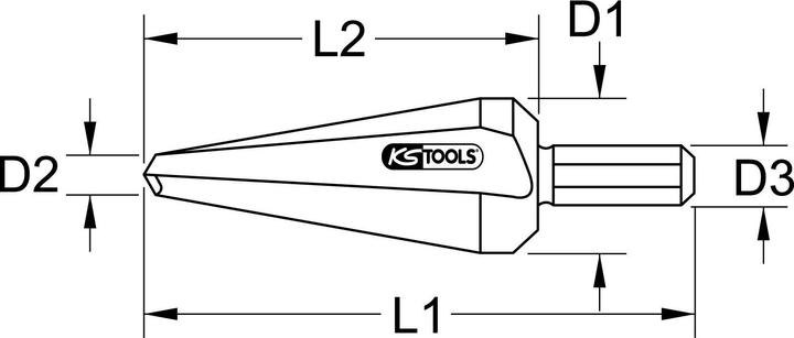 Actual product image KS Tools HSS Co Sheet Metal Peeling Drill (5 millimetres)
