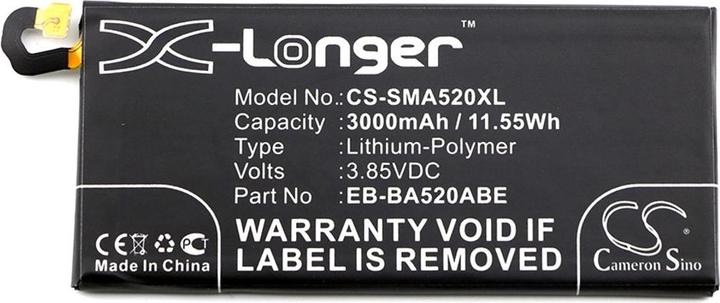 Produktbild NoName Battery for Samsung Galaxy A5 2017, 3000mAh, 3.85V