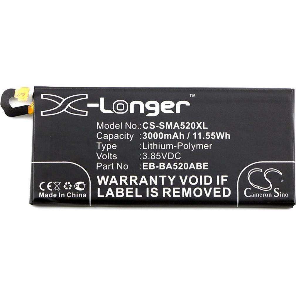 NoName Batteria per Samsung Galaxy A5 2017, 3000mAh, 3.85V, Batteria smartphone