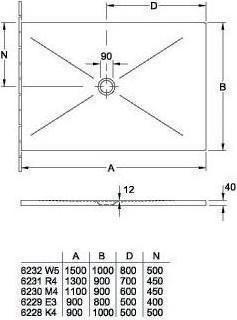 Actual product image Villeroy & Boch V&B Shower tray SUBWAY INFINITY R-corner with anti-slip 1000x900x40mm white