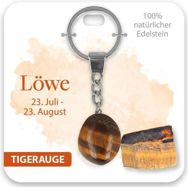 BB Klostermannn Schlsselanhnger Edelstein Tigerauge Lwe