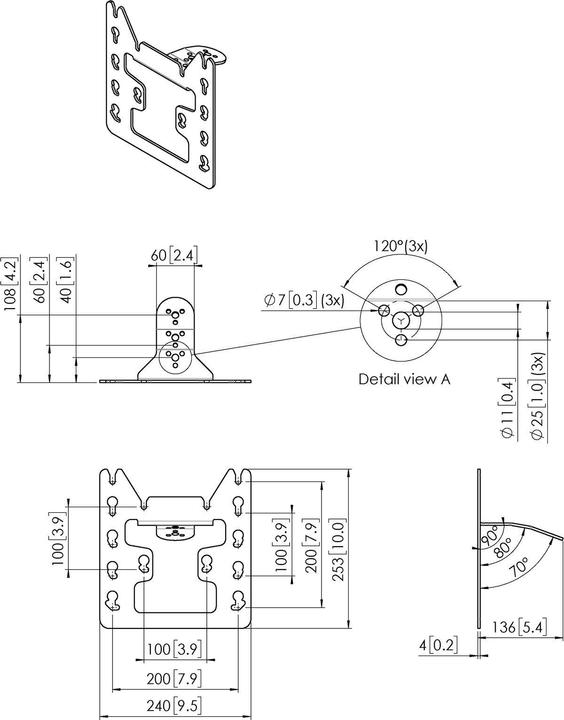 Image du produit Vogels PFI 3045 (Plafond, 43", 30 kg)