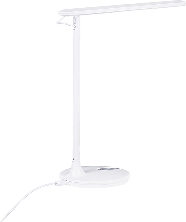 Produktbild Beliani Schreibtischlampe LED Metall weiss 38 cm verstellbar DRACO (700 lm)